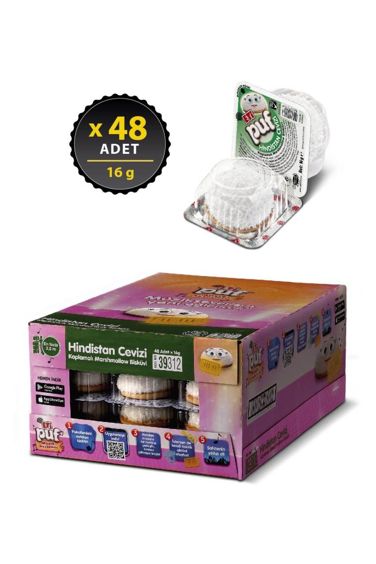 Puf Hindistan Cevizli Bisküvi 16 g x 48 Adet