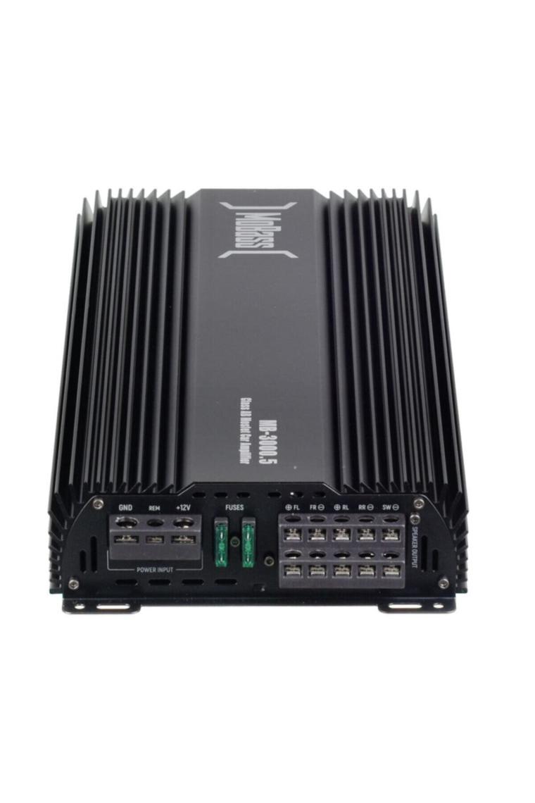5 Kanal 130wx4ch 350w Rms Bass Kontrollü Oto Amfi Mb-3000.5 Mobas Mb 3000 Anfi