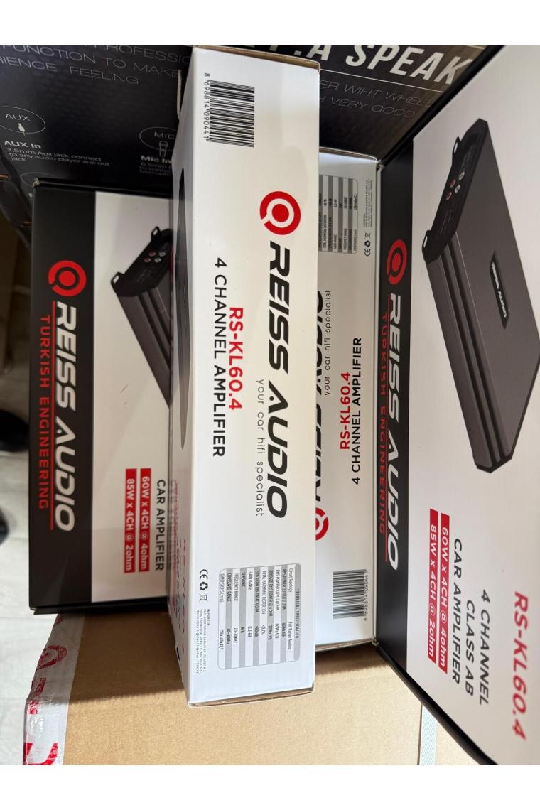 Reıss Audıo RS-Q60.4 60W Rms 4 Kanal Oto Amplifikatör