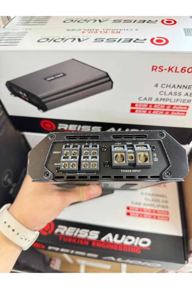 Reıss Audıo RS-Q60.4 60W Rms 4 Kanal Oto Amplifikatör