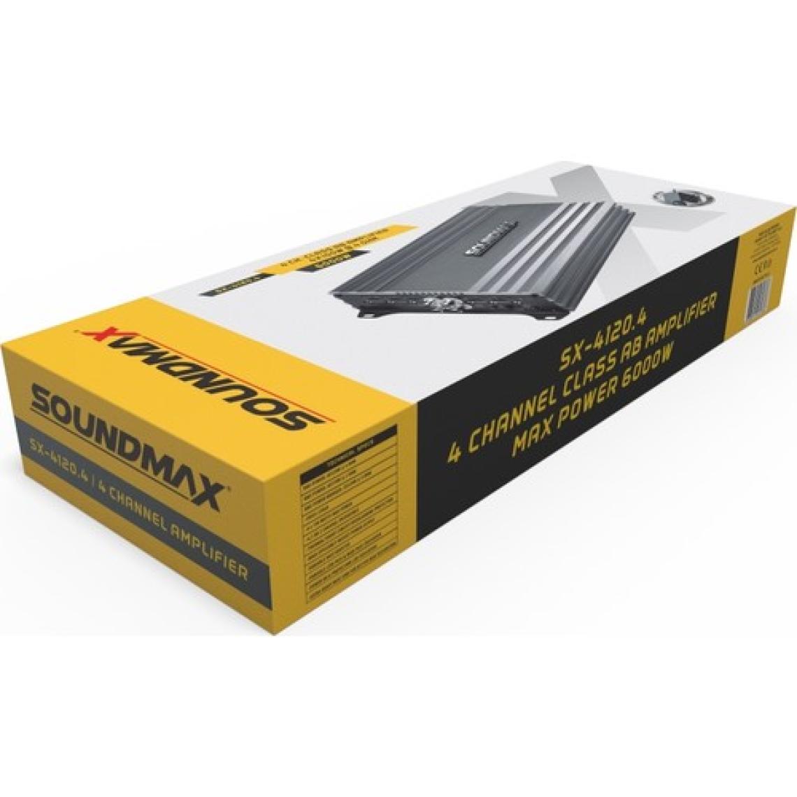 Soundmax SX-4120.4 Oto Anfi 4x 120 Rms Yeni Seri 2020 6000WATT Maxx
