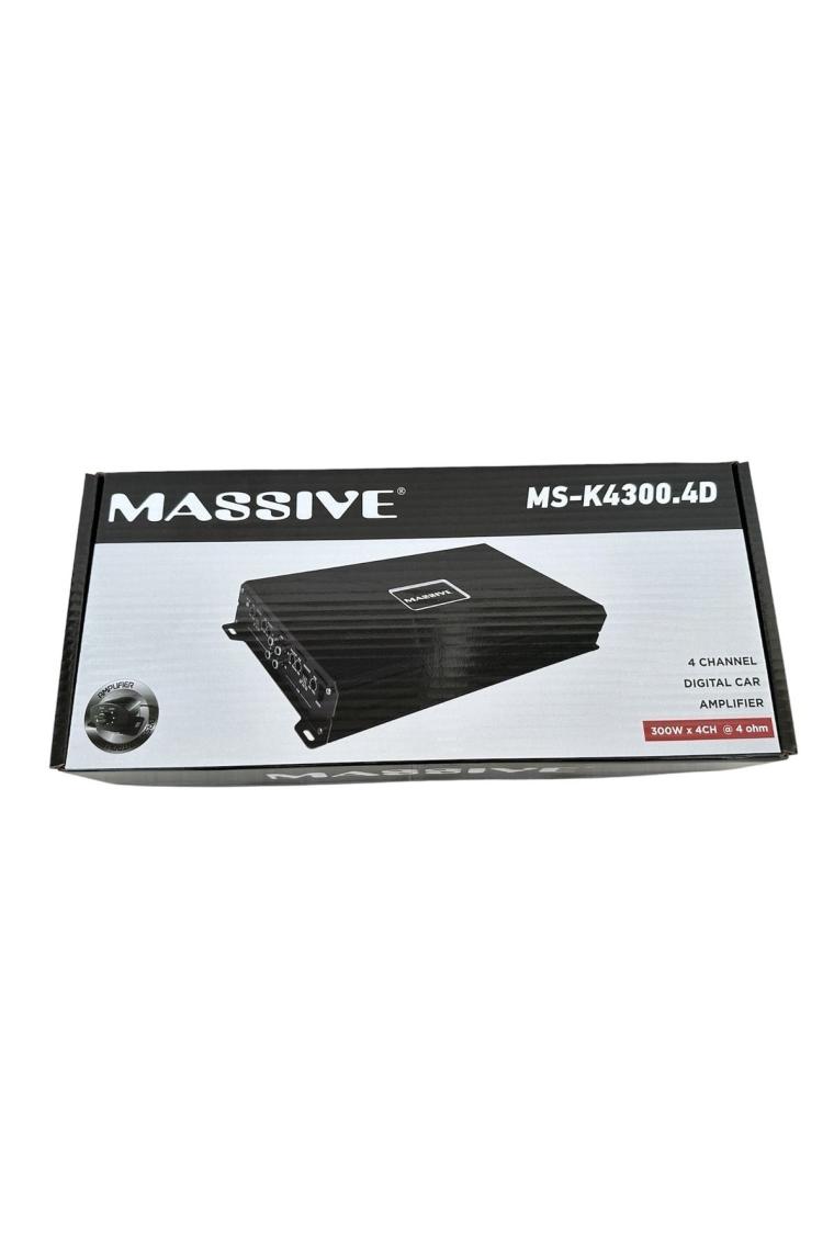 Ms-k4300.4d 4 Kanal 4x300w Rms Profesyonel Oto Anfi Amfi Bas Kontrol Aparatlı Kale E