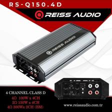 Reiss RS-Q150.4D 4kanal Profesyonel Oto Amfi Anfi 2 Ohm 150W