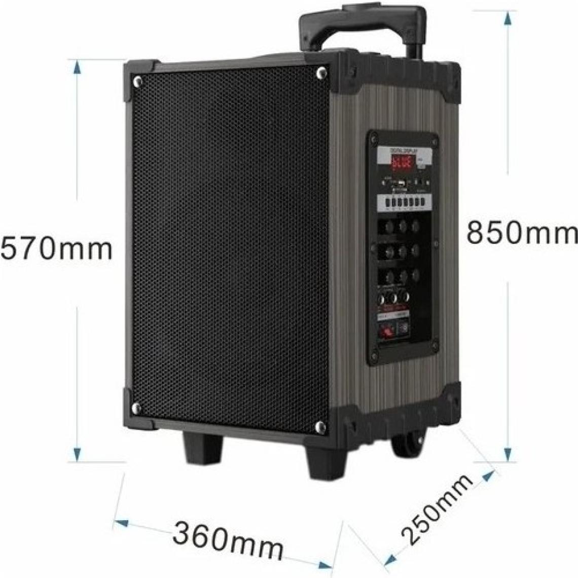 LT-912 Süper Bass Kumandalı Şarjlı Çift Mikrofonlu Hoparlör Sistemi Taşınabilir Amfi