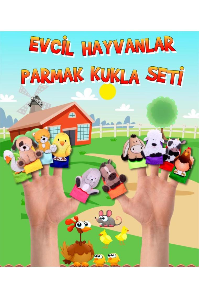 Tox Evcil Hayvanlar 10 Parça Parmak Kukla