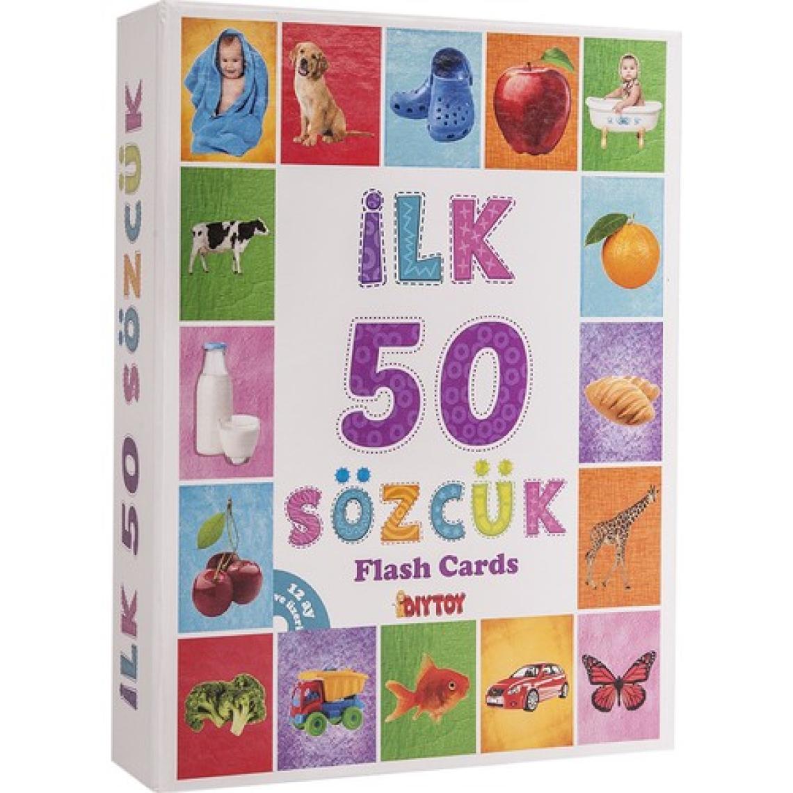 Diy-Toy 4'lü Eğitim Seti (İlk 50 Sözcük + İlk 50 Hayvan + İlk 50 Sebze  Meyve + Bebeğimin İlk Zeka Kartları)