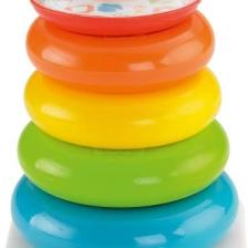 Fisher-Price Ekolojik Renkli Halkalar - Montessori Uyumlu, Plastik Kavrama ve Dizme Özellikli Eğitici Bebek Oyuncakları