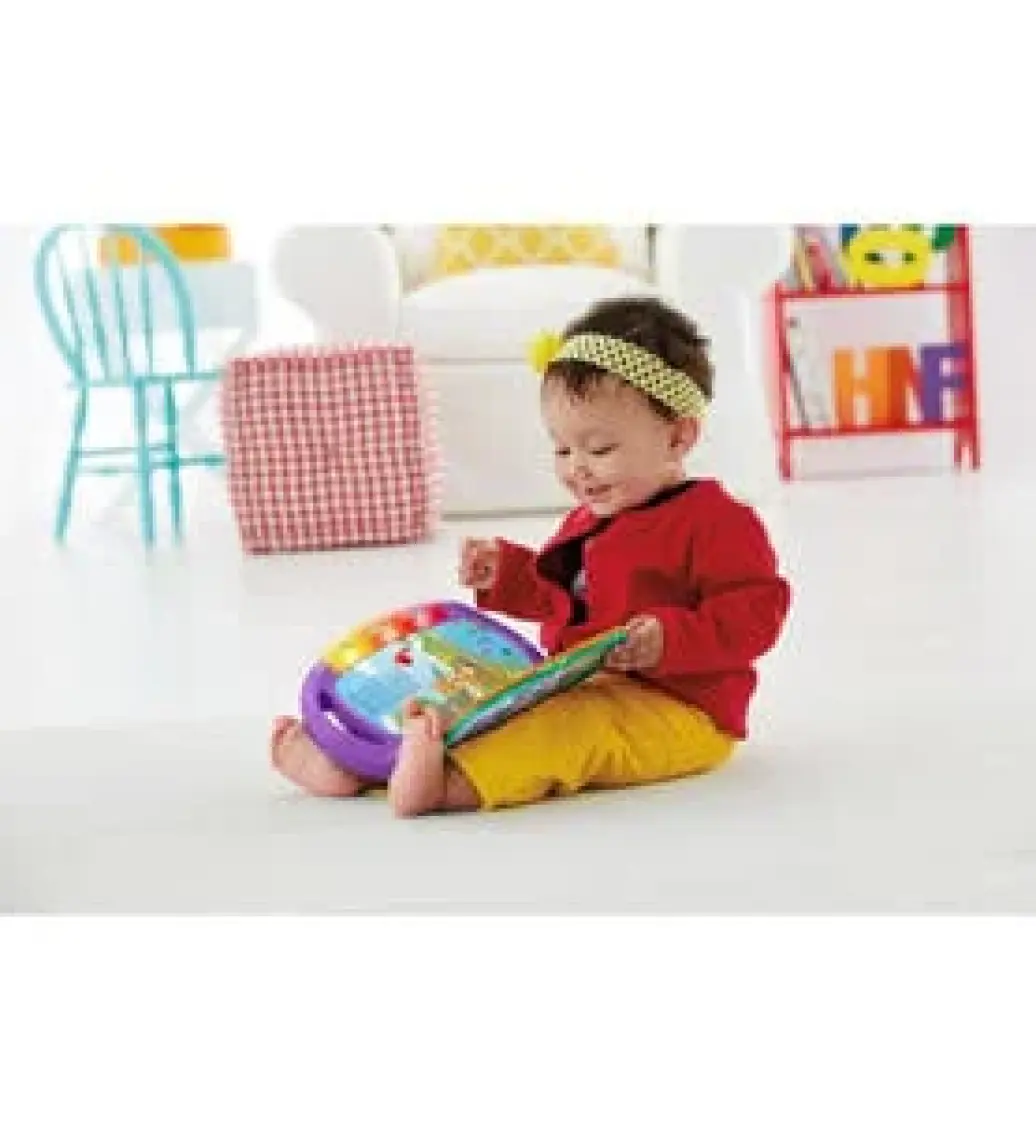 Fisher-Price Eğitici Hikaye Kitabı - Eğlenerek Öğrenin, Işıklı ve Sesli, İnce Motor Becerilerini Geliştirir, Güvenli Kullanım Özellikleriyle