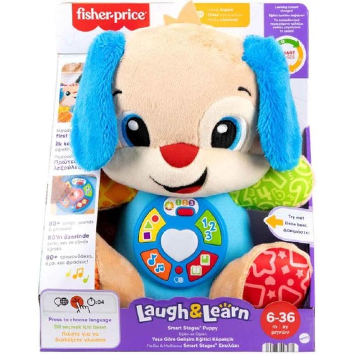Fisher-Price Türkçe Konuşan Eğitici Peluş Köpek - Montessori Uyumlu Etkileşimli Oyuncak, Erken Öğrenme ve Gelişim Desteği
