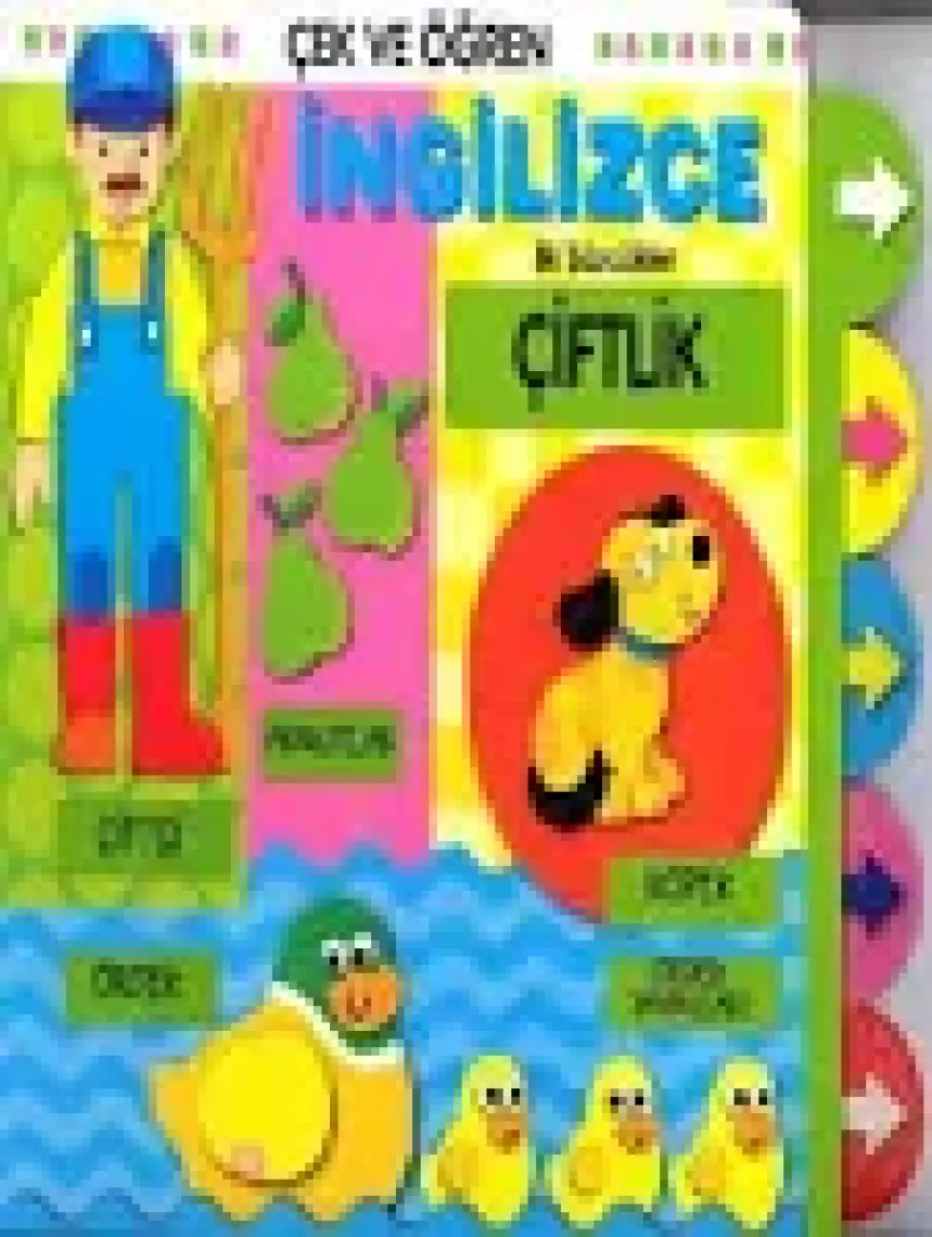 Çiçek Yayıncılık - Çek ve Öğren İngilizce - Çiftlik