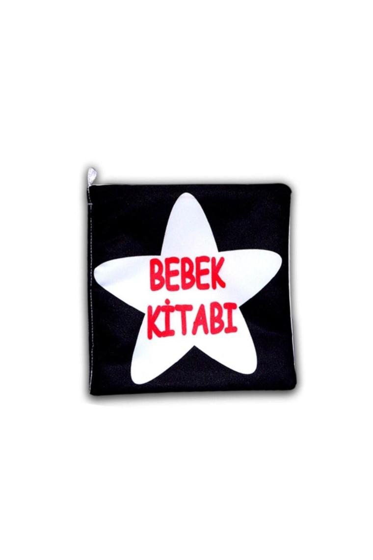 Tox Bebek Siyah-Beyaz Kumaş Sessiz Kitap - Bez Kitap