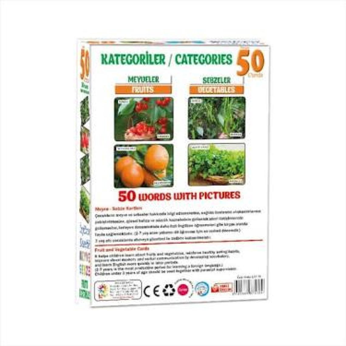 Laço Baby 50 Card Meyve Sebze İngilizce Destekli Oyun Kartları