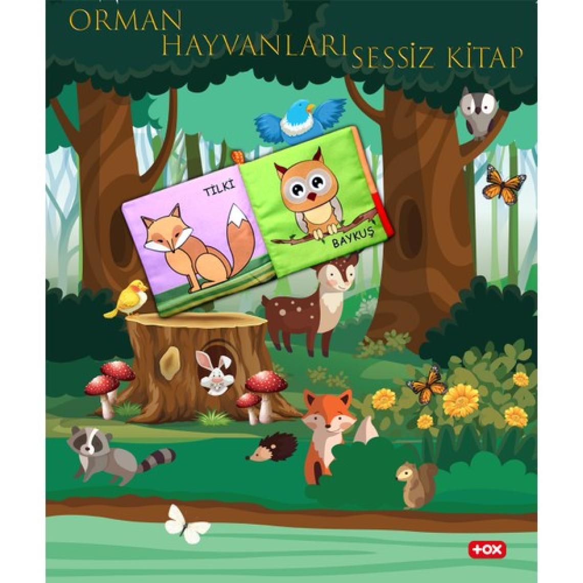 Tox Orman Hayvanları Kumaş Sessiz Kitap - Bez Kitap