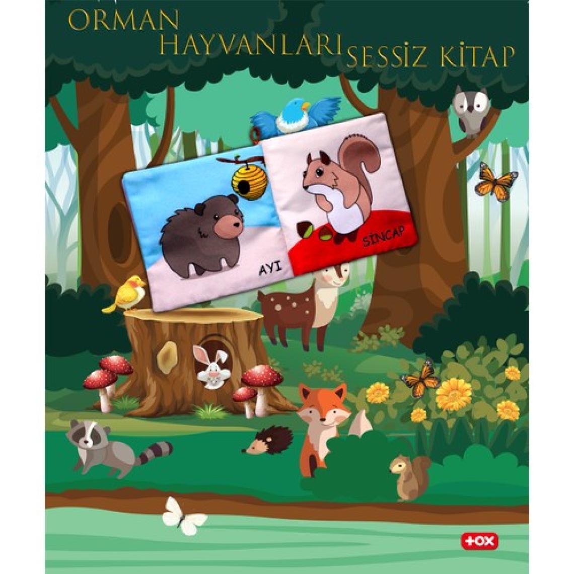 Tox Orman Hayvanları Kumaş Sessiz Kitap - Bez Kitap