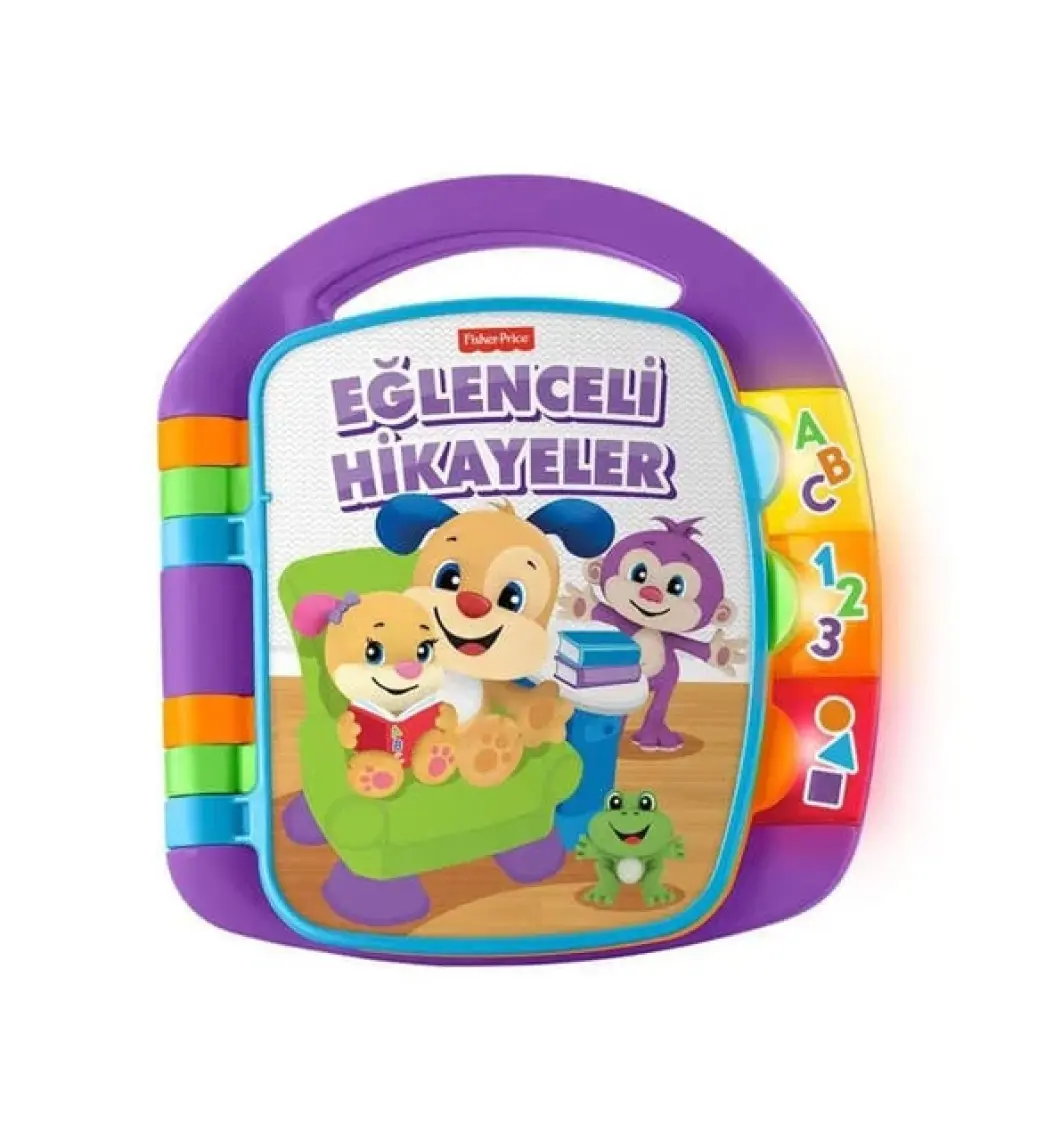 Fisher-Price Eğitici Hikaye Kitabı - Eğlenerek Öğrenin, Işıklı ve Sesli, İnce Motor Becerilerini Geliştirir, Güvenli Kullanım Özellikleriyle