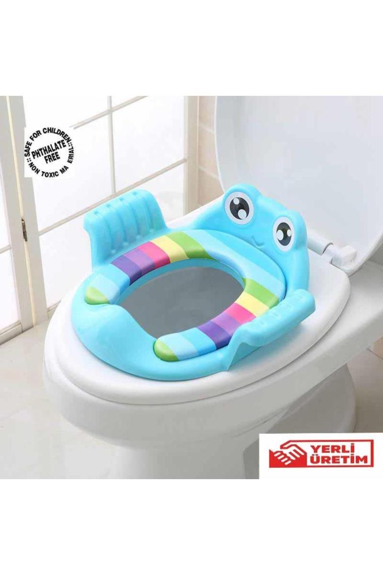 Frog/kurbağa - Bebek / Çocuk Klozet Kapağı Adaptörü - Mavi