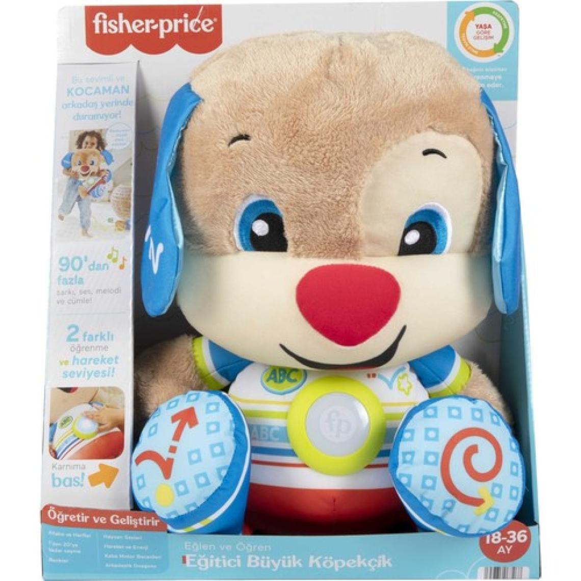 Fisher-Price Eğlen Ve Öğren Eğitici Büyük Köpekçik - Türkçe, Eğitici İçerikleriyle Müzikli Büyük Pelüş Oyuncak, 18-36 Aylık Çocuklar İçin Hhh11
