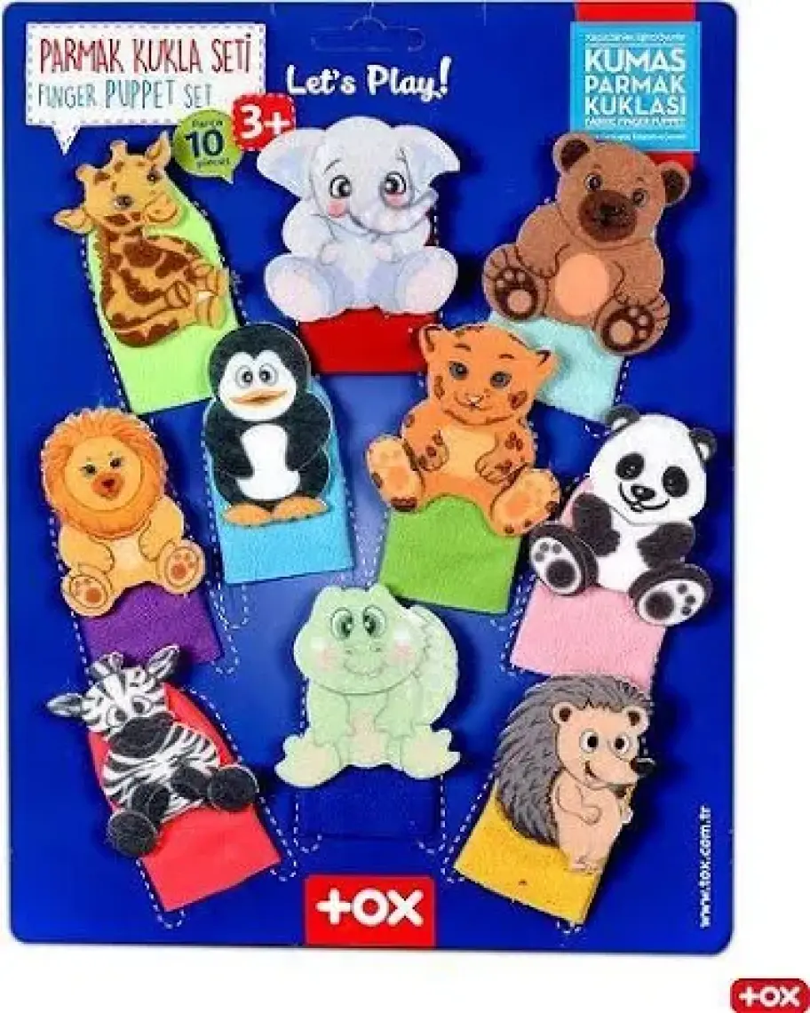 Tox Vahşi Hayvanlar 10 Parça Parmak Kukla