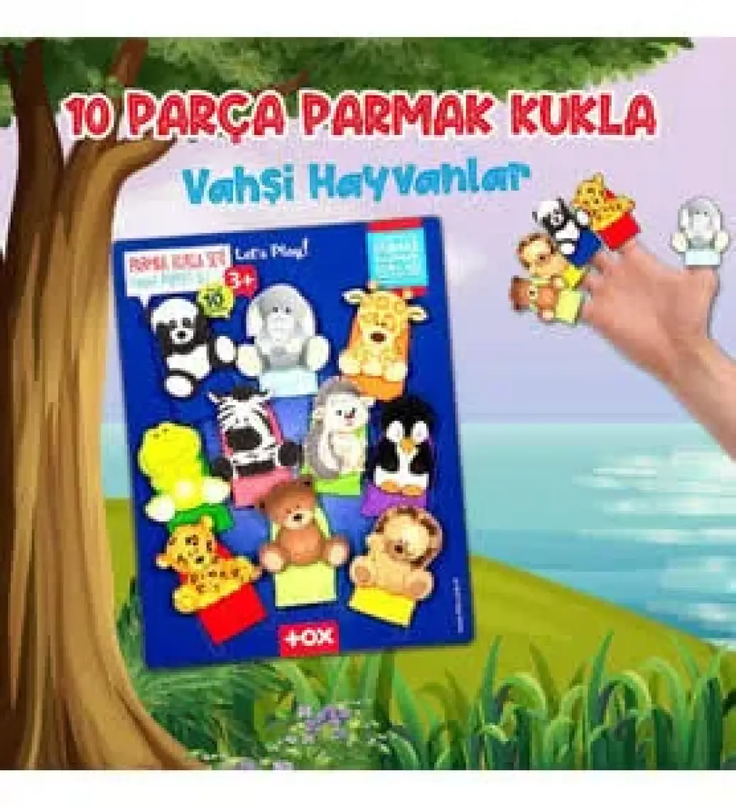 Tox Vahşi Hayvanlar 10 Parça Parmak Kukla