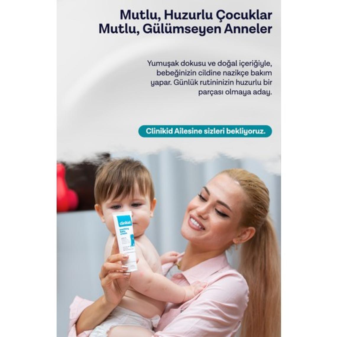 Clinikid Bebek Kremi - Doğal Yağlarla Zenginleştirilmiş, Atopik Ciltler İçin Yatıştırıcı ve Nemlendirici, 0-3 Yaş Arası, Hayvan Desenli