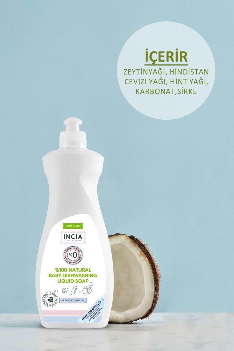%100 Doğal Bebek Bulaşık Sabunu Bitkisel Emzik Biberon Temizleyici Vegan 500 ml 2 X Adet