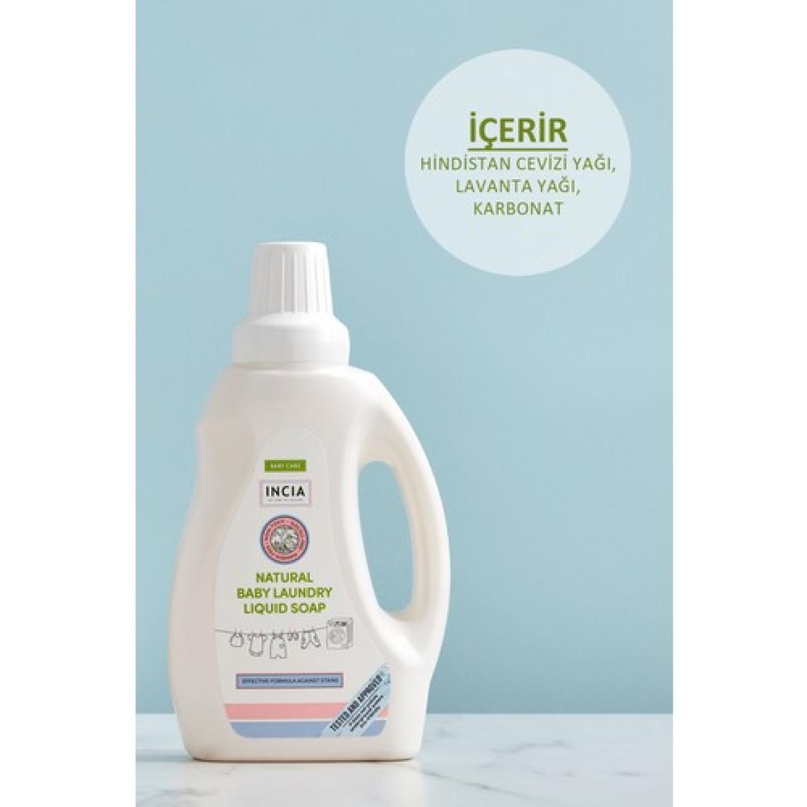 INCIA %100 Doğal Bebek Çamaşır Sabunu Bitkisel Deterjan Yumuşatıcılı Lavanta 750 ml X2 Adet