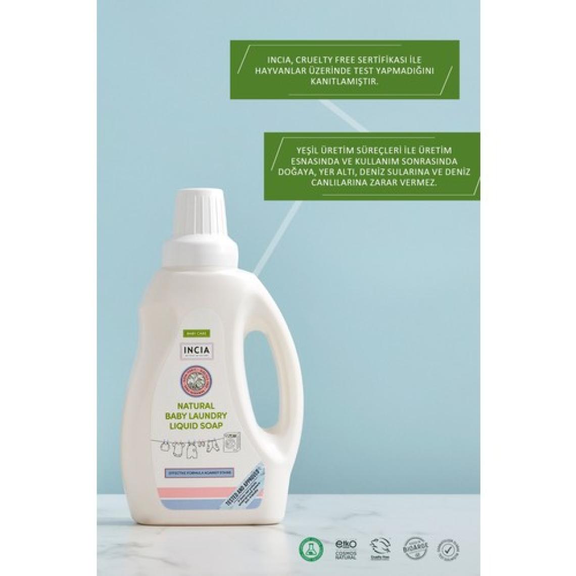 INCIA %100 Doğal Bebek Çamaşır Sabunu Bitkisel Deterjan Yumuşatıcılı Lavanta 750 ml X2 Adet