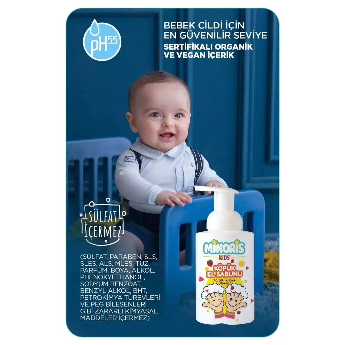 Minoris Kids Organik Köpük El Sabunu 300ML