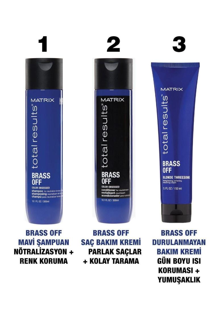 Matrix Total Results Brass Off Silver Mavi Saç Kremi 300 ml