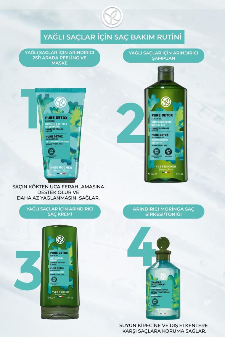 Yağlı Saçlar İçin (Pure Detox) Arındırıcı Saç Kremi - Vegan-200 ml