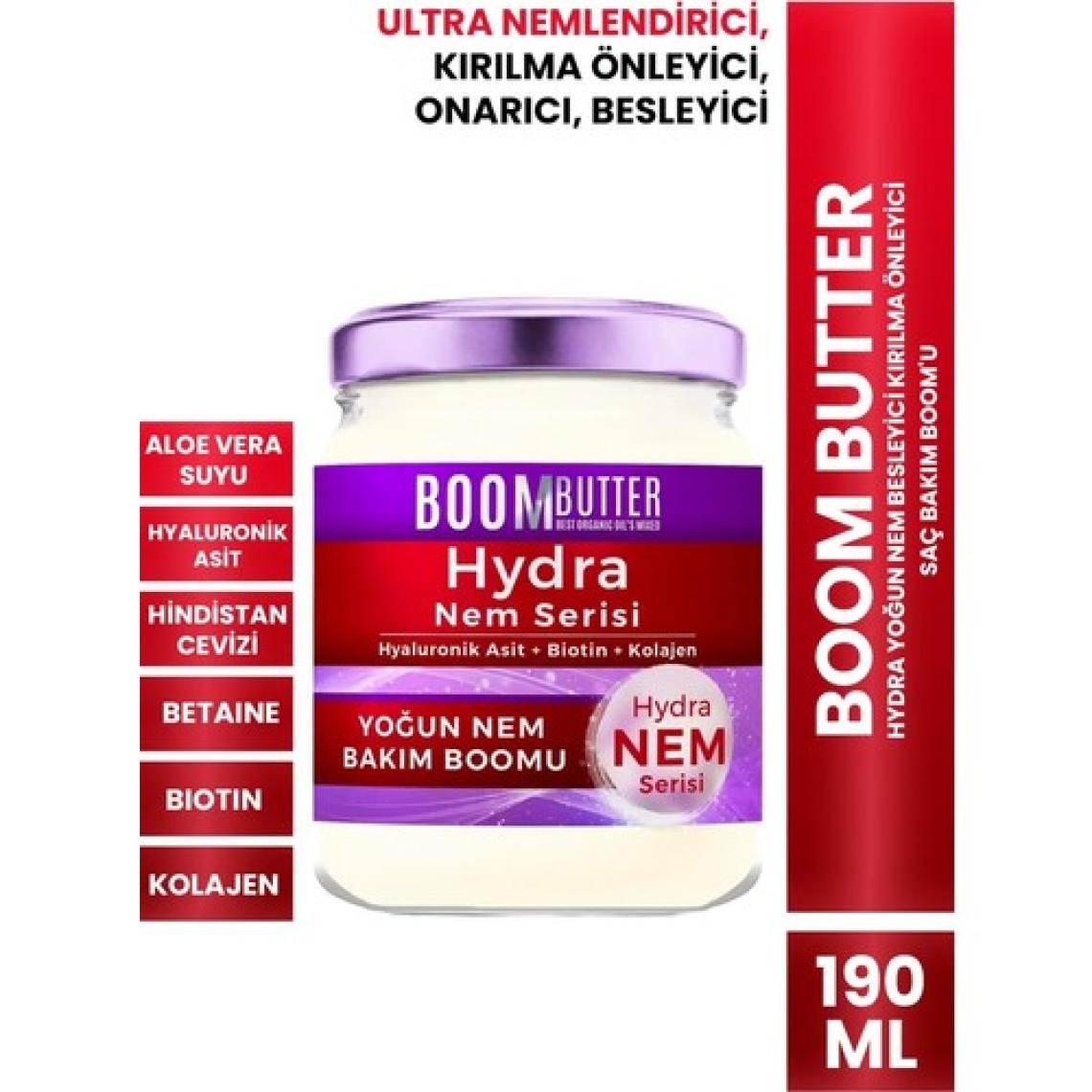 BOOM BUTTER Hydra Yoğun Nem Besleyici Kırılma Önleyici Saç Bakım Boom'u 190 ML