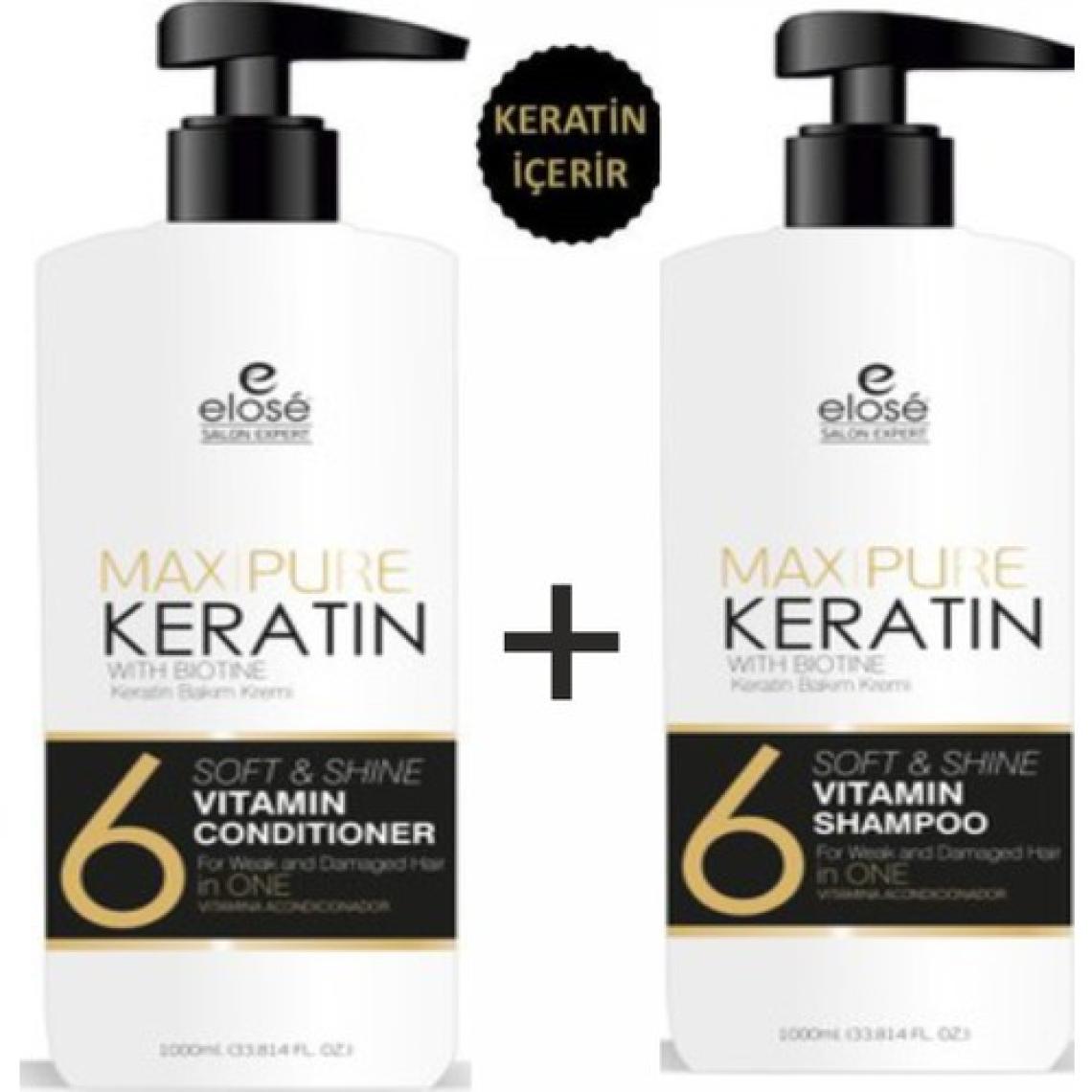 Elose Keratin Şampuan 1000 ml+SAÇ Kremi 1000 ml