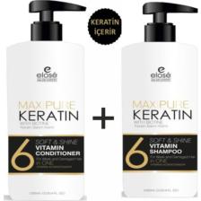 Elose Keratin Şampuan 1000 ml+SAÇ Kremi 1000 ml