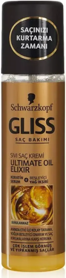 Gliss Ultimate Oil Elixir Besleyici Sıvı Saç Bakım Kremi - Aminoasit ve Argan Yağı ile 200 ml