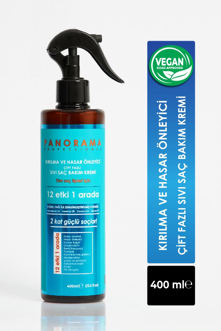Panorama Professional Kırılma ve Hasar Önleyici Bakım Seti 2 Kat Güçlü Saçlar 12 Etki 1 Arada 400 ml Şampuan + 400 ml Saç Bakım Kremi + 400 ml Sıvı Saç Kremi (Fön Suyu)