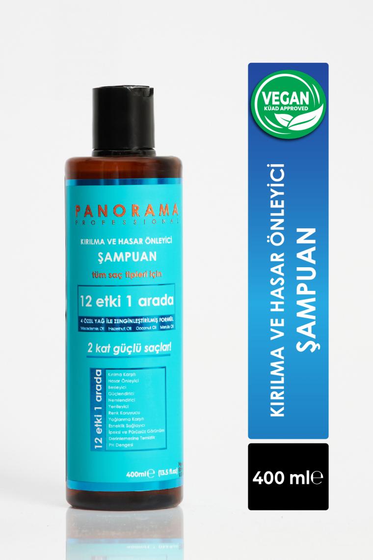 Panorama Professional Kırılma ve Hasar Önleyici Bakım Seti 2 Kat Güçlü Saçlar 12 Etki 1 Arada 400 ml Şampuan + 400 ml Saç Bakım Kremi + 400 ml Sıvı Saç Kremi (Fön Suyu)