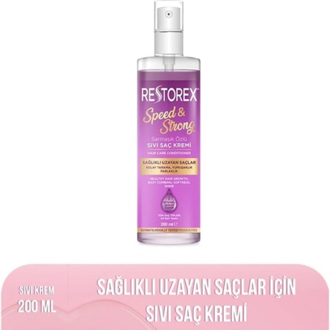 Restorex Sağlıklı Uzama Etkili Işıltılı Bakım Sıvı Saç Kremi 200 ml 2 Adet