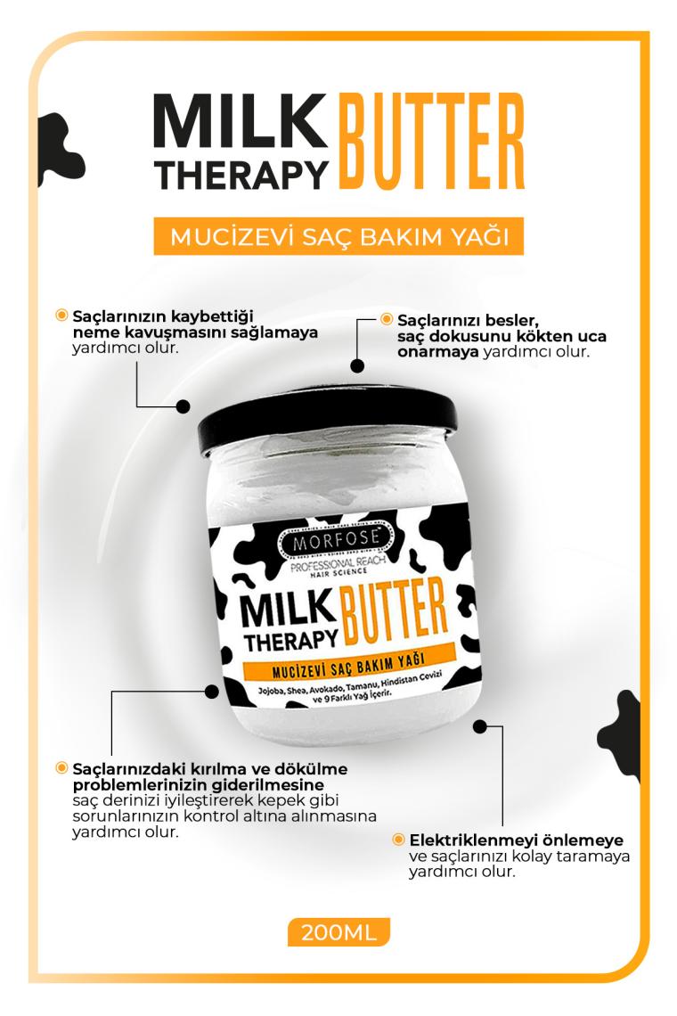 Milk Therapy Butter Oil Mucizevi Saç Bakım Kremi 200 ml -saç Dökülmesi Önleyici, Besleyici, Onarıcı