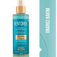 Restorex Keratin & Argan Onarıcı Sıvı Saç Bakım Kremi 200 ml - Yıpranmış ve Hasar Görmüş Saçlar