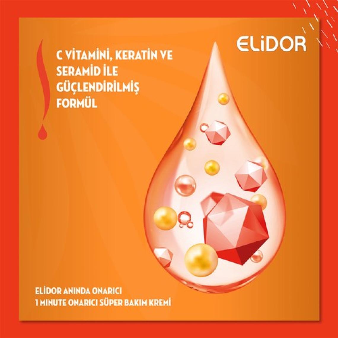 Elidor 1 Minute Onarıcı Süper Saç Bakım Kremi Anında Onarıcı Bakım 170 ml