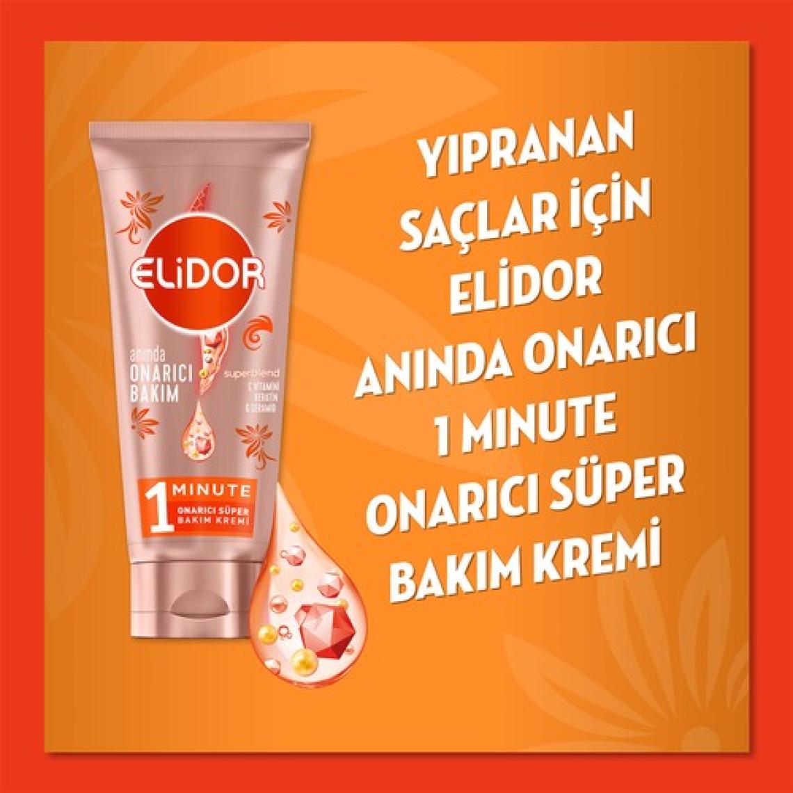 Elidor 1 Minute Onarıcı Süper Saç Bakım Kremi Anında Onarıcı Bakım 170 ml