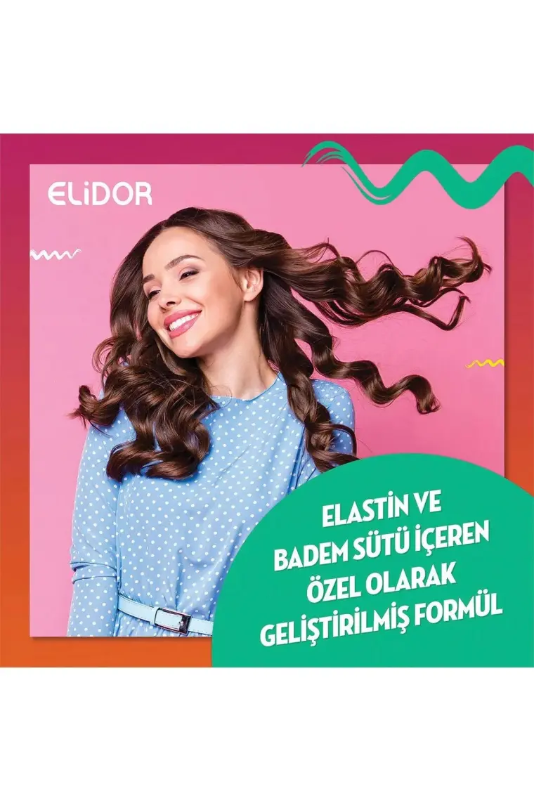 Elidor 7/24 Şekillendirici Saç Bakım Kremi Belirgin Bukleler  & Badem Sütü 265 ml