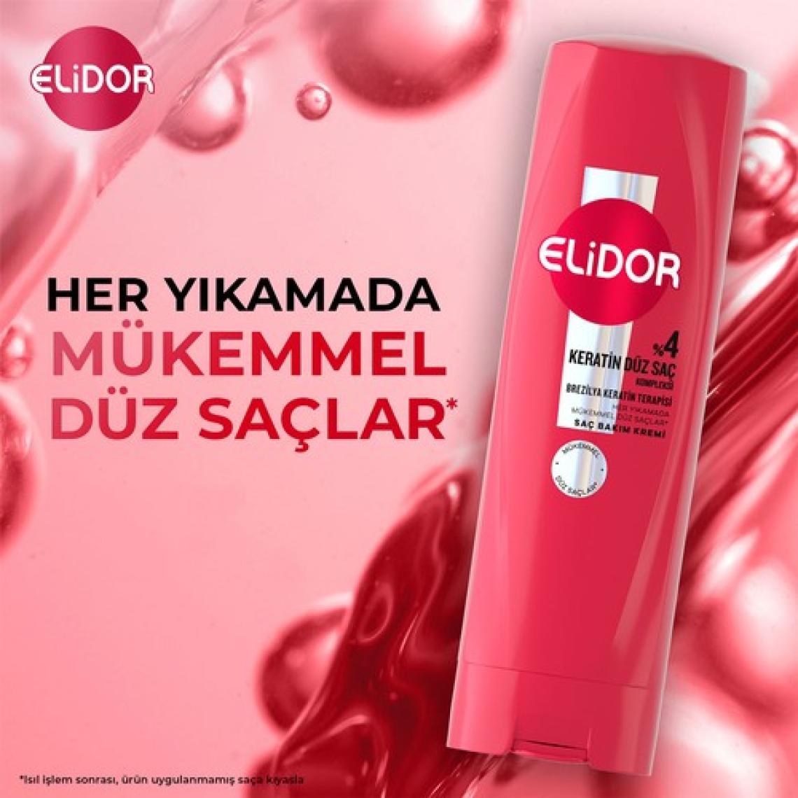 Elidor Serum Bakım Kremi Brezilya Keratin Terapisi Hidrolize Keratin Marula Yağı E Vitamini 350 ml