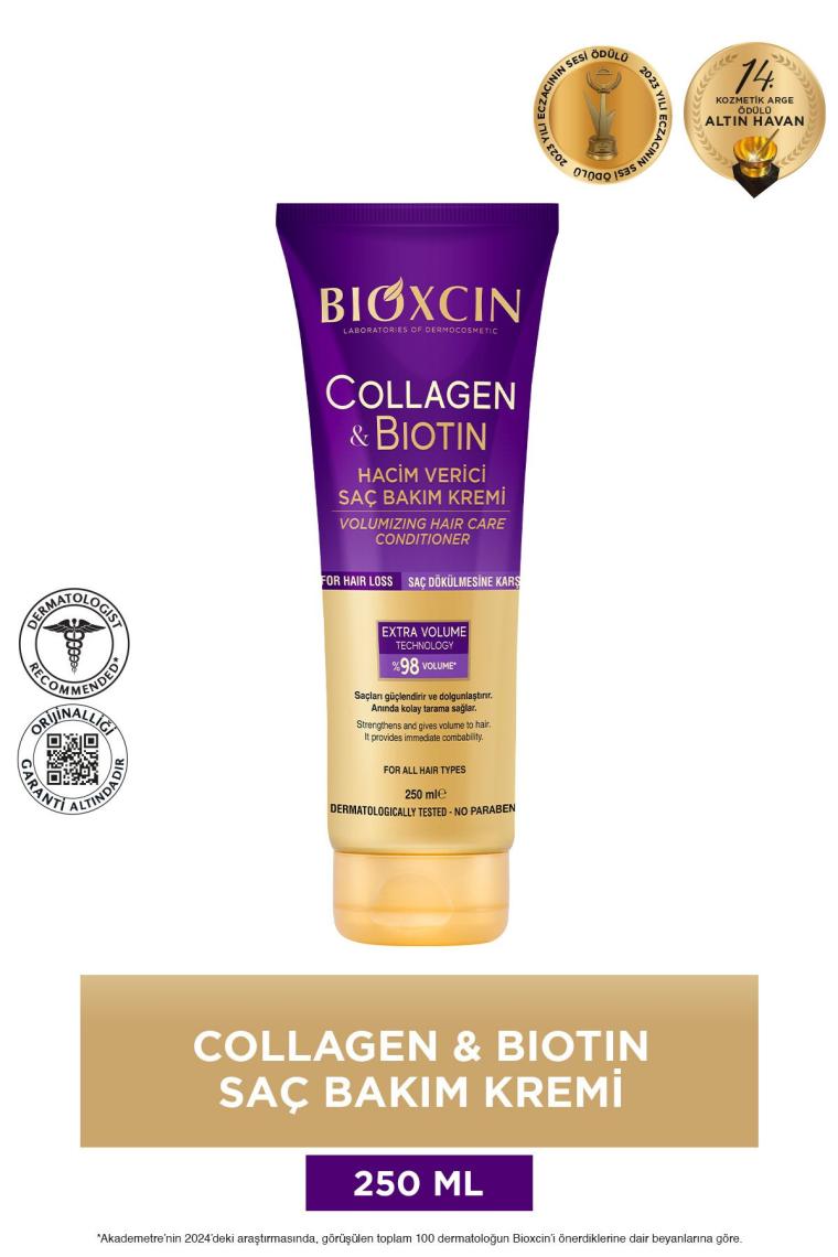 Collagen & Biotin Ekstra Hacim Saç Kremi 250 ml - Kolajen Biotin Ince Seyrek Saçlar