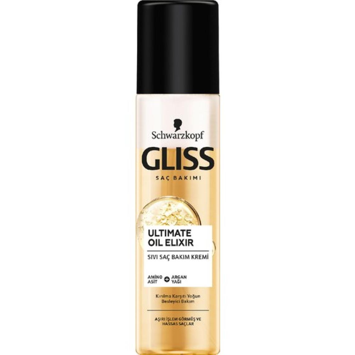 Gliss Ultimate Oil Elixir Besleyici Sıvı Saç Bakım Kremi - Aminoasit ve Argan Yağı ile 200 ml