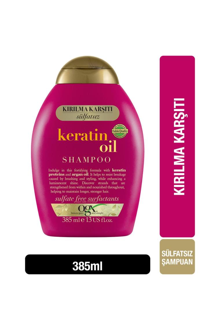 Kırılma Karşıtı Keratin Oil Sülfatsız Şampuan 385 ml