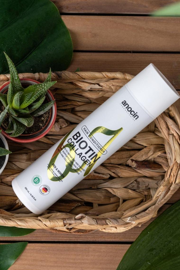 Anocin Bitkisel Sülfatsız - Tuzsuz - Biotin + Collagen Saç Kremi, Karşıtı Saç Kremi 250 ml