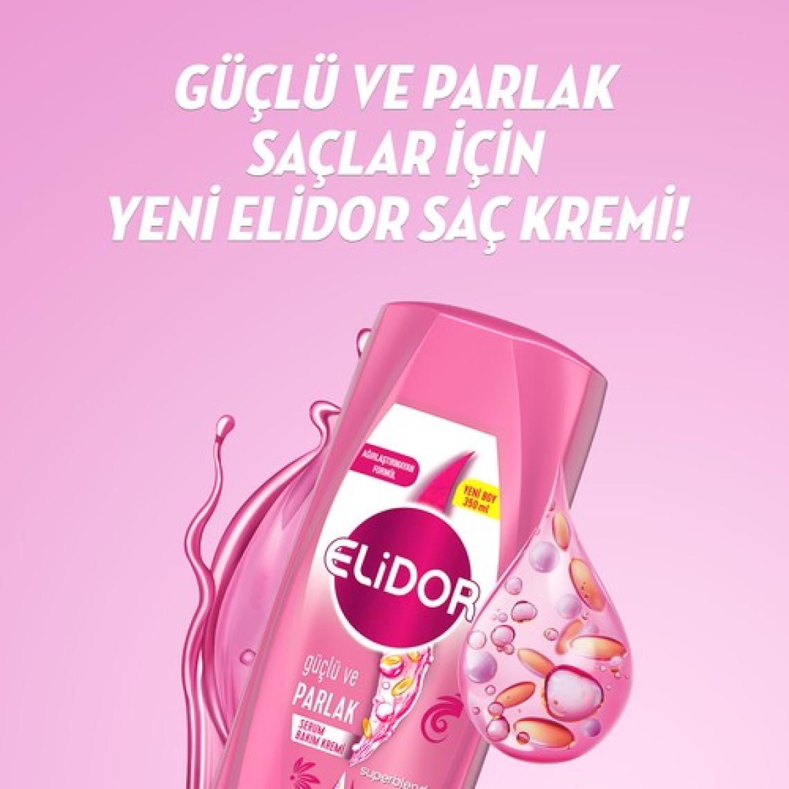 Elidor Superblend Serum Saç Bakım Kremi Güçlü ve Parlak E Vitamini Makademya Yağı & Keratin 350 ml