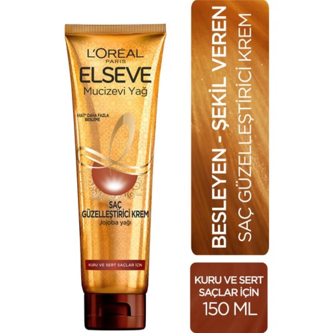 Loreal Paris Elseve Mucizevi Yağ Kuru Saçlar için Saç Güzelleştirici Krem 150 ml