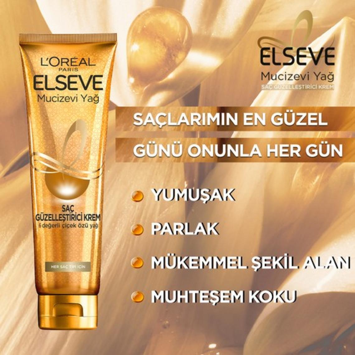 Loreal Paris Elseve Mucizevi Yağ Kuru Saçlar için Saç Güzelleştirici Krem 150 ml
